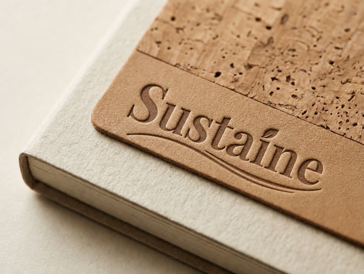 Embossed / Debossed — sample of a Sustaine logo applied with this method