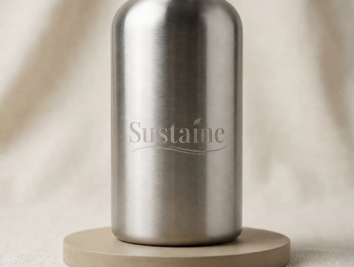 Laser Engraving — sample of a Sustaine logo applied with this method