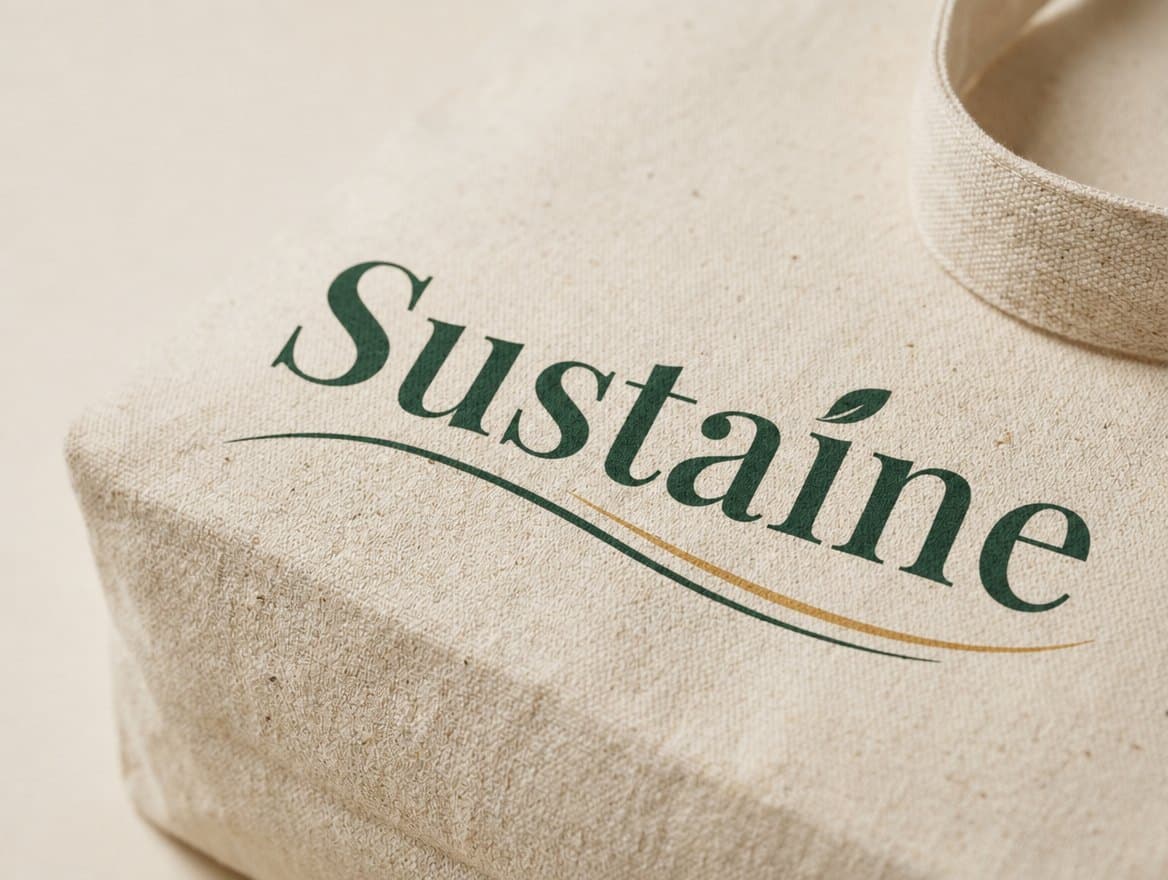 Silkscreen Printing — sample of a Sustaine logo applied with this method